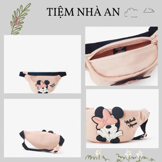 túi đeo chéo túi đeo hông cho bé gái hình mickey hồng cực xinh