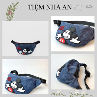 Túi đeo hông cho bé hình mickey xanh túi  cho bé - tiệm nhà an