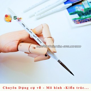 [ TÂM TÂM ] Cọ vẽ nét Lông Sóc thân trắng Sunway  B008