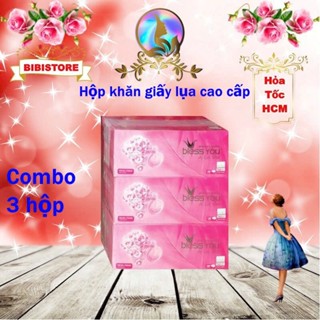 [Combo 3-6-9 Hộp] Có Mã QR - Hộp Khăn Giấy lụa Bless You  2 lớp 180 Tờ