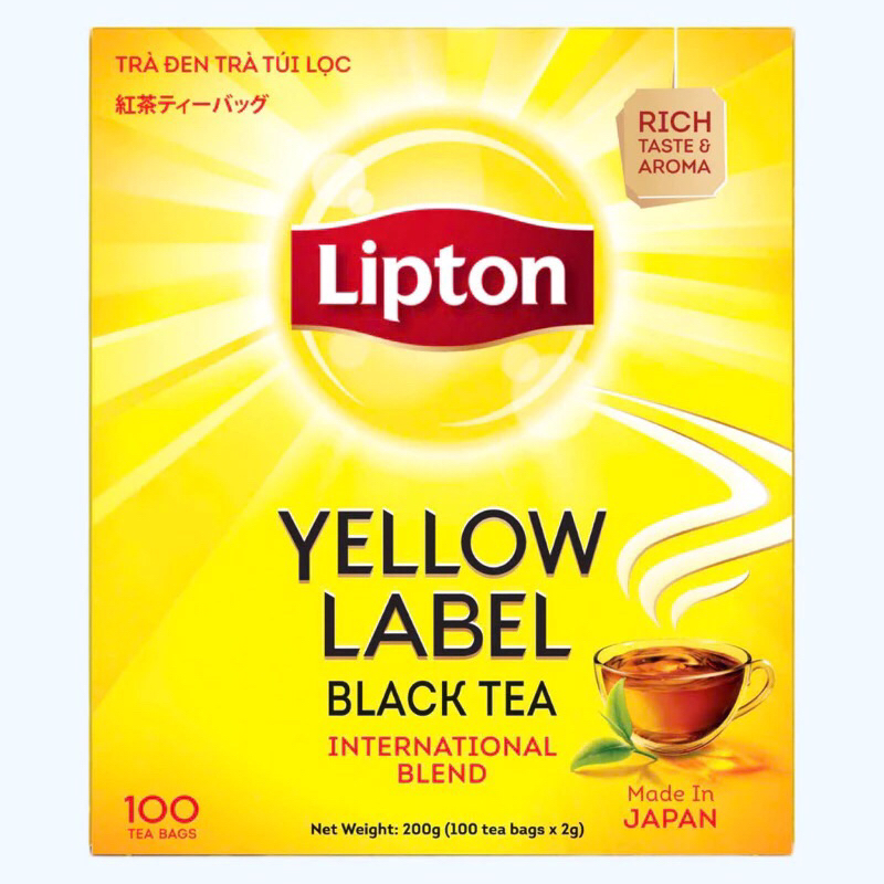 Trà Túi Lọc Lipton Nhãn Vàng Hộp 25 gói , 50 gói , 100 gói