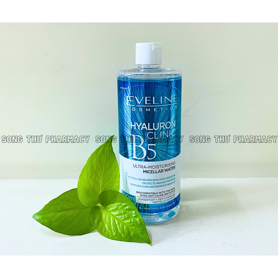 EVELINE HYALURON CLINIC B5 – NƯỚC TẨY TRANG DƯỠNG ẨM 3 TRONG 1