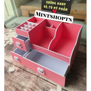 kệ tủ đựng mĩ phẩm max 35cm hồng phấn mới