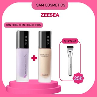 [TẶNG CỌ TÁN NỀN] Combo kem lót và kem nền ZEESEA chai 30G tặng kèm cọ dẹt tán nền