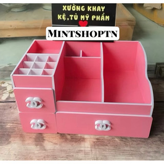 kệ tủ đựng mĩ phẩm max 35cm hồng phấn mới