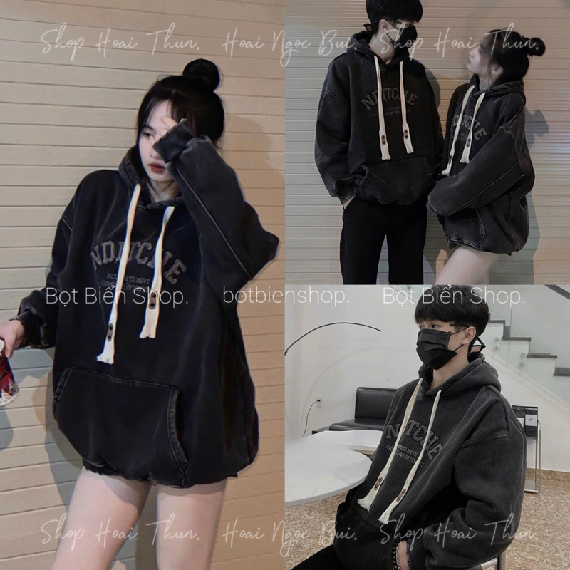 [Nỉ_Nhung] Áo Hoodie loang mốc thêu đáp form to, thiết kế đơn giản basic tỉ mĩ, giặc whas bụi bặm siu chất phối dây xịn