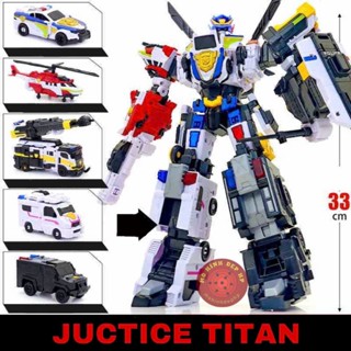  Đồ chơi miniforce 6 robot siêu cảnh sát đại tướng cỡ nhỡ Juctice Titan biệt đội siêu nhân nhí lực lượng nhí 