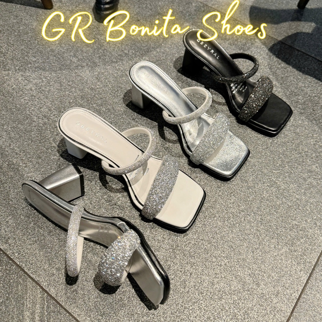 NS3 Guốc quai đá bông xù đế cao 5 cm - Bonita Shoes