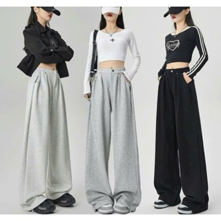 quần ống rộng  vải nỉ ép sịn dáng suông cạp 1 cúc trước  chun sau có túi trước và túi sau