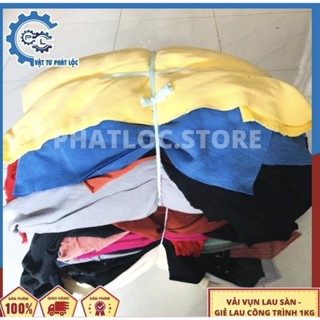  Vải vụn lau sàn - Giẻ lau công trình máy móc   1KG  