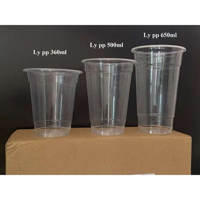 1  thùng 1000c ly nhựa 360ml,500ml ,600ml,700ml