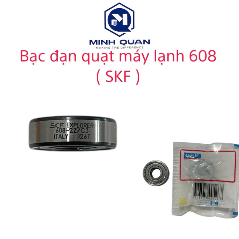 Bạc đạn quạt máy lạnh SKF 608 Italia - Bạc đạn quạt 608