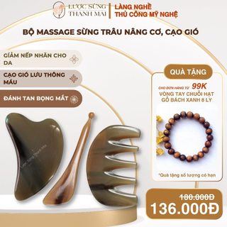  Dụng cụ massage mặt sừng massage mặt nâng cơ xóa nếp nhăn giảm quầng thâm bọng mắt trẻ hóa da 