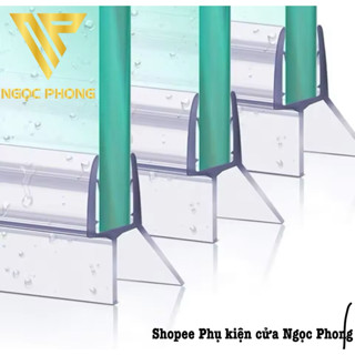 Thanh ron kẹp kính cửa cường lực - chắn nước xéo 135 độ