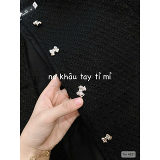 ÁO DẠ ĐEN KHUY NƠ HÀNG 2 LỚP