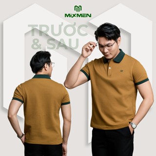  Áo polo nam Mixmen Y&G M-607 vải cá sấu cotton interlock áo trơn chuẩn form,Màu Đỏ cao cấp Big Size 