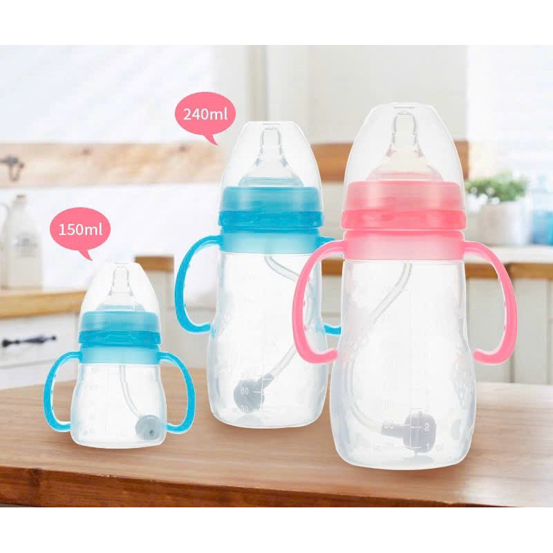 Bình sữa cổ rộng silicon 150ml/ 240ml