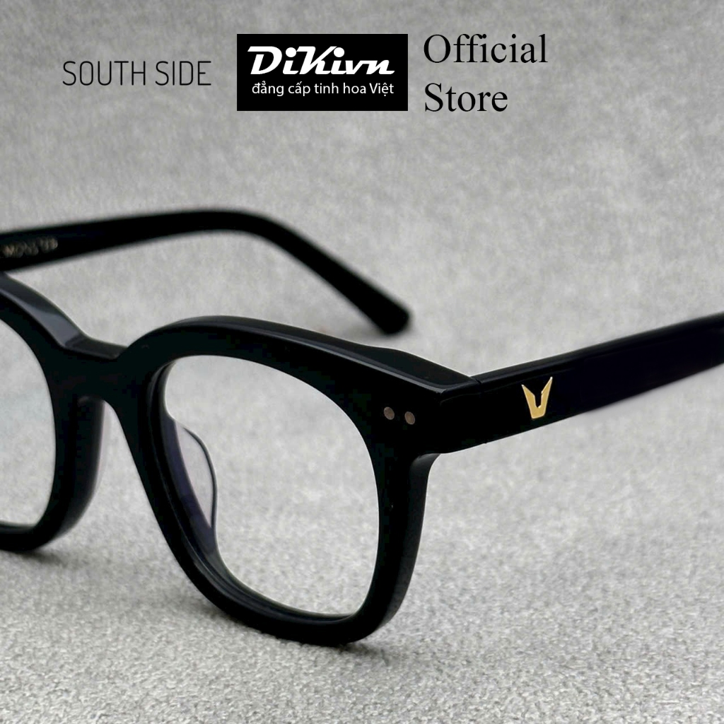 Gọng Kính Cận, Kính Giả Cận Nam Nữ, GM V Dáng Nhỏ Khung Dày Nhựa Dẻo Đen Hàn Quốc -takacos1