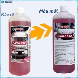 Nước rửa xe không chạm Turbo X12 Ekokemika rửa xe tải, ô tô chở hàng, xe công trình - chai 1 lít