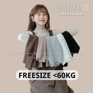 Áo len nữ Banamo Fashion áo len ôm body mềm mịn tay dài giữ nhiệt siêu dễ phối đồ phong các Hàn Quốc 3443
