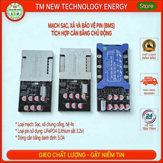 Mạch sạc, xả và bảo vệ pin LFP (BMS) hệ 4s 150A 180A 300A tích hợp cân bằng chủ động 5A