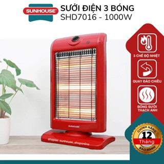  Máy sưởi sunhouse SHD7013 2 bóng cao cấp  Đèn sưởi 3 bóng Sunhouse SHD7016 3 bóng công suât lớn tiết kiệm điện TM Store 