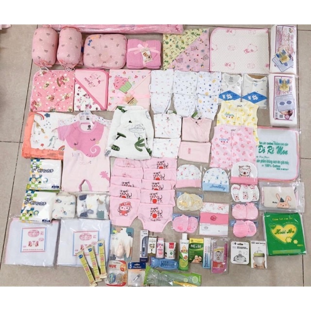 (QUÀ TẶNG) Combo Đồ Sơ Sinh Trọn Gói Đi Sinh Cho Mẹ Và Bé Mã SWS8