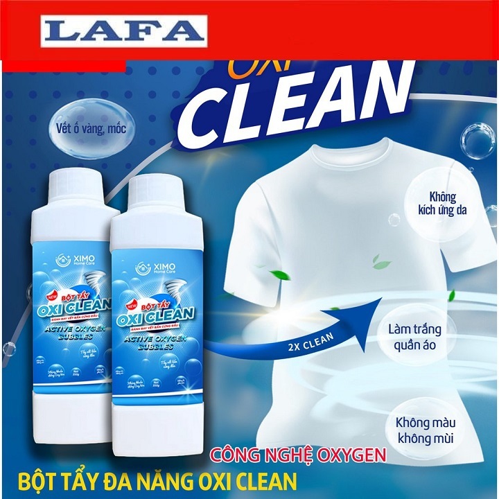 Bột tẩy đa năng Oxi Clean Home Ximo 350g - Tẩy vết bẩn, nấm mốc, ố vàng, khử khuẩn quần áo