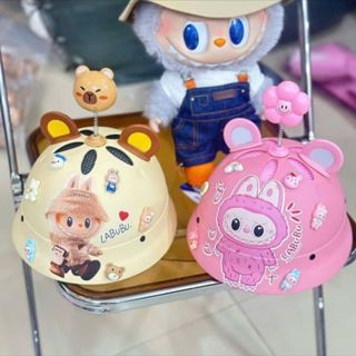 Mũ Bảo Hiểm Labubu, Nón Bảo Hiểm Trẻ Em Vành Tròn Siêu Cute Tặng Kèm Charm Và Phụ Kiện Ngẫu Nhiên BABYLOVE.STORE