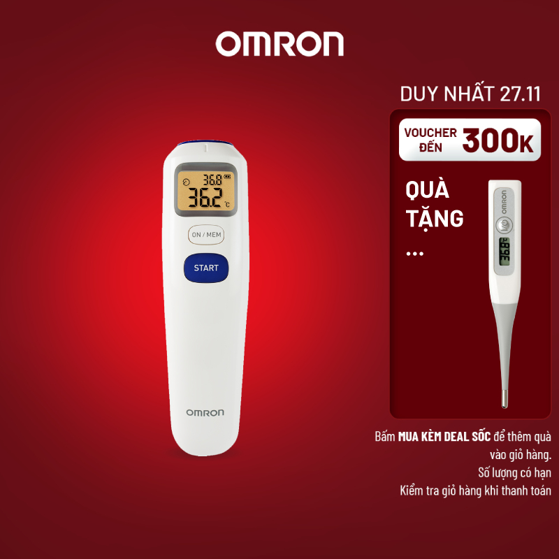 Nhiệt Kế Điện Tử Đo Trán Omron Mc - 720 - Nhật Bản