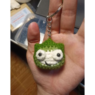 Móc khóa len Calcifer lửa và nước cute