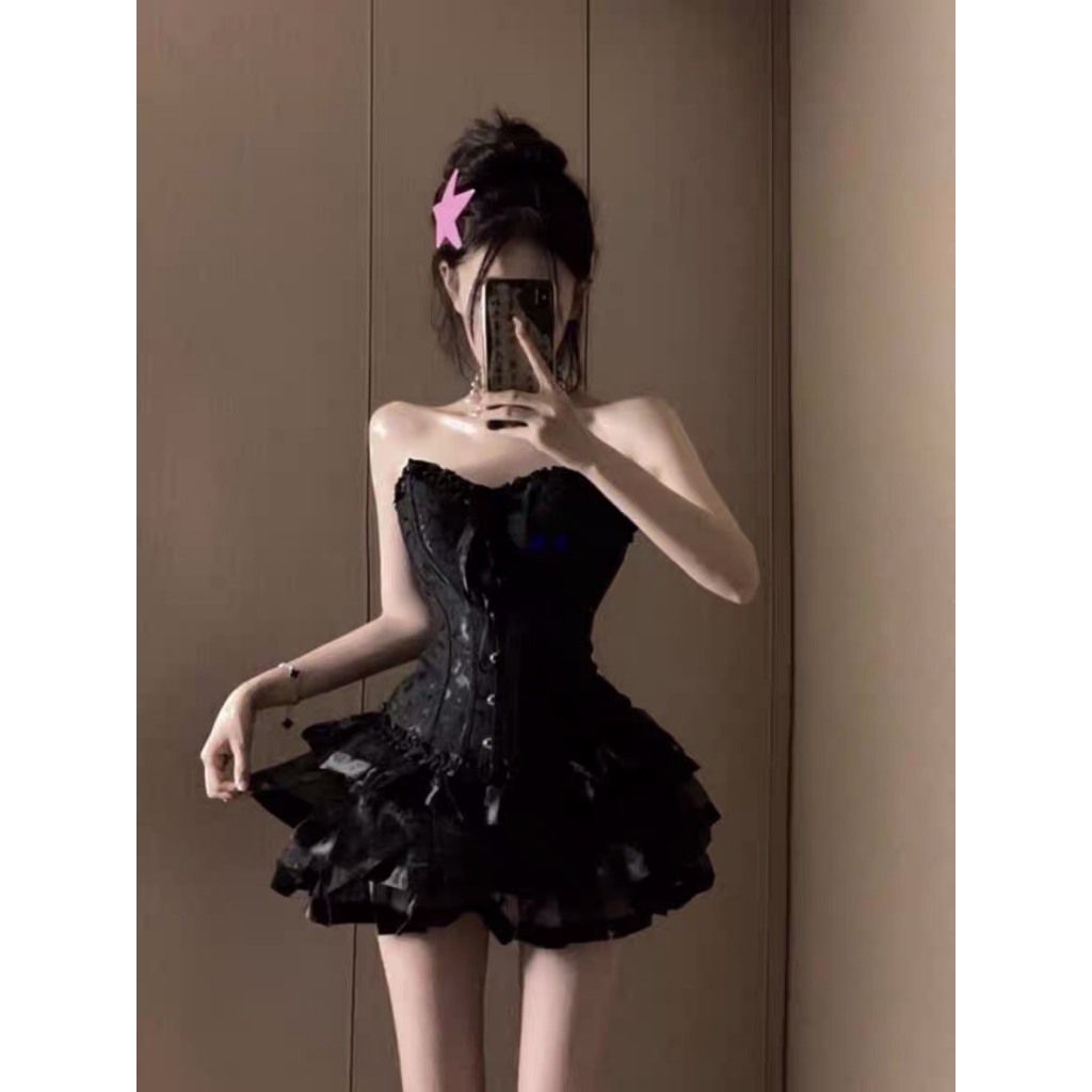 [ĐỢI 10 NGÀY]- Áo corset/ Váy voan tầng