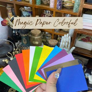 Combo 13 tờ giấy màu ma thuật ( kèm dầu Magic Oils) thực hành luật hấp dẫn, vẽ sigil, viết code