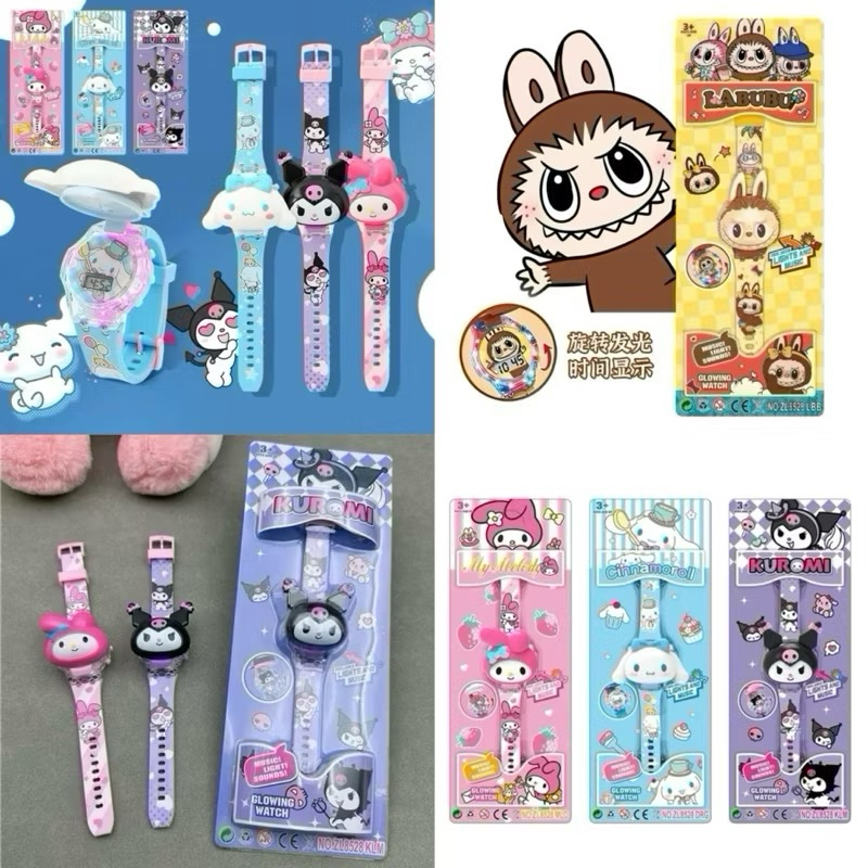 Đồng hồ Kuromi, Melody, Cinamoroll phát nhạc cho bé, phát sáng, vòng tay phát sáng