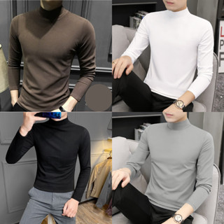 Áo Giữ Nhiệt Nam MCS Thun Dài Tay, Lót Nỉ Mịn, Co Giãn 4 Chiều, Cổ Cao 3 Phân, Giữ Nhiệt Tốt