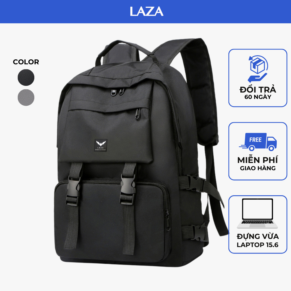 Balo laptop nam nữ LAZA Geness Backpack 468 chất liệu chống thấm nước, đựng được laptop 15.6inch