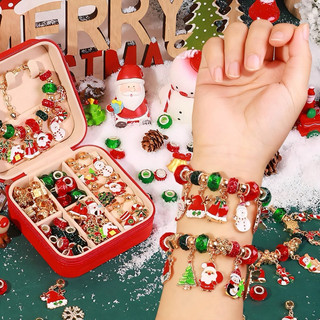  DIY vòng tay charm Pandora chủ đề giáng sinh blind box hộp mù hộp lịch vọng hậu đếm ngược giáng sinh vòng charm Pandora 