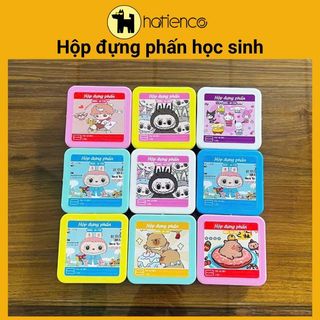 Combo 5 Hộp phấn học sinh kèm mút bôi bảng tiện lợi dễ thương