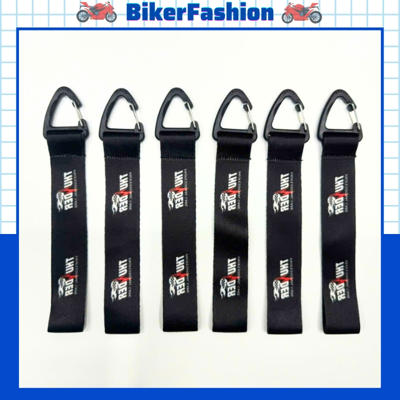 Móc khóa dây vải xe máy ( đầu nhựa - dây satin)