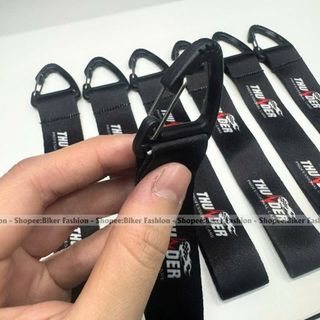 Móc khóa dây vải xe máy ( đầu nhựa - dây satin)