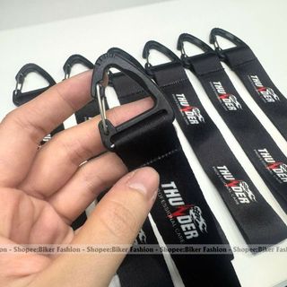 Móc khóa dây vải xe máy ( đầu nhựa - dây satin)