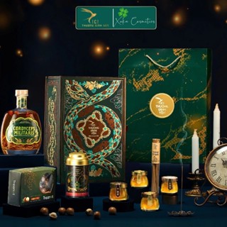 Set quà tết 2025 , Set Quà Tết cao cấp CiCi Thượng Đỉnh Yến - Bích Xà Lục Kim & Bích Xà Đăng Minh