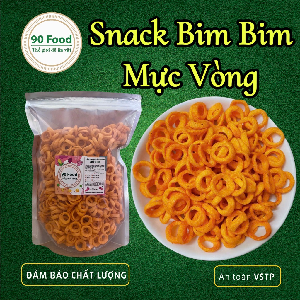 Snack bim bim mực vòng 90 Food giòn tan thơm ngon nhức nách