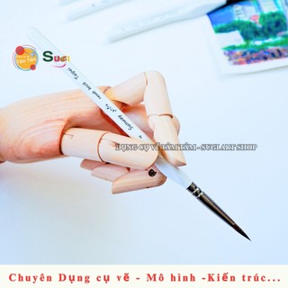 [ SUGI ART SHOP ] Cọ vẽ nét Lông Sóc thân trắng cọ Sunway  B008