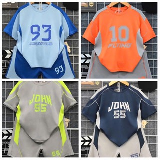 Đồ bộ bé trai thể thao Nanokids in số trắng, chuối, xanh biển,  4 5 6 7 8 9 10 12 tuổi từ 15 đến 40kg 60kg shop Bé Thơ