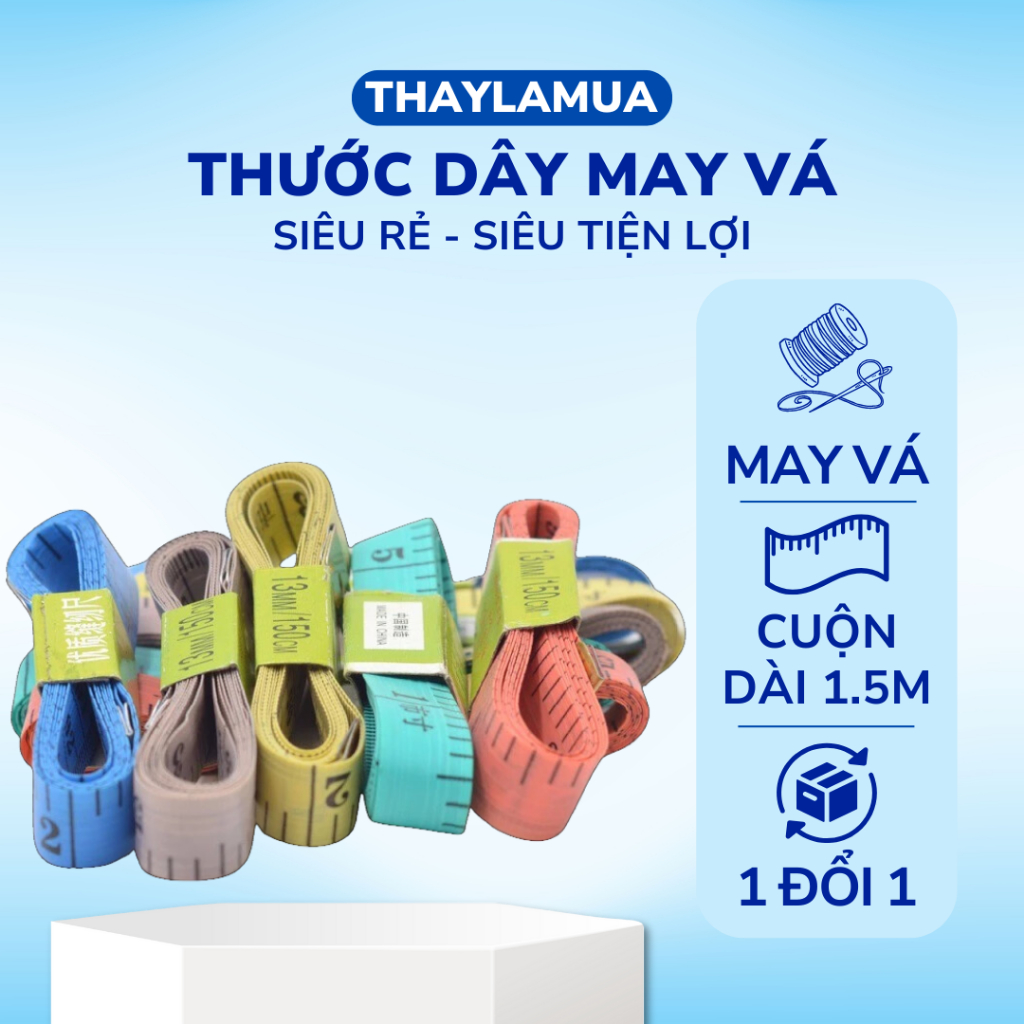 Thước dây may đo loại 1.5m đầu bọc sắt (TD15)