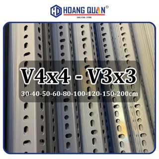 Thanh Sắt V Lỗ 3x3 4x4 Vuông Dày 1.5Ly Đa Năng Lắp Kệ Sơn Sắt Tĩnh Điện Thép V Đục Lỗ Dài 50 60 80 1m 1m2 1m5 2m