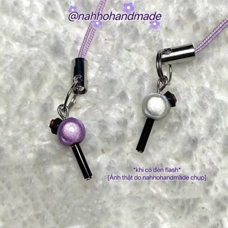 Móc khoá BTS lightstick handmade đèn gậy cổ vũ & tên bias 7 thành viên nhóm dây đeo điện thoại phonecharm miniature