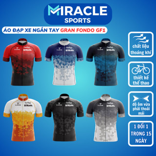 Áo đạp xe nam nữ STRAVA Gran Fondo GF1 MIRACLE SPORTS Áo đua xe đạp thể thao đồng đội cao cấp vải thoáng khí khô nhanh