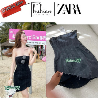 (Chính hãng size M)Váy mini ZARA 9213/202/800 DEMIN màu đen không gấu(kèm ảnh thật)